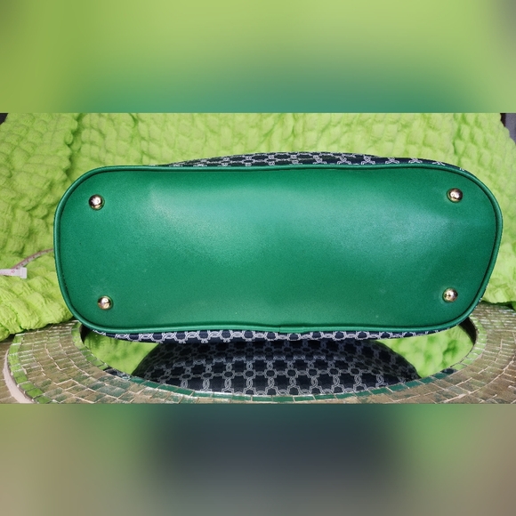 Ivanka Trump Green And Blue Satchel - Picture 8 of 13